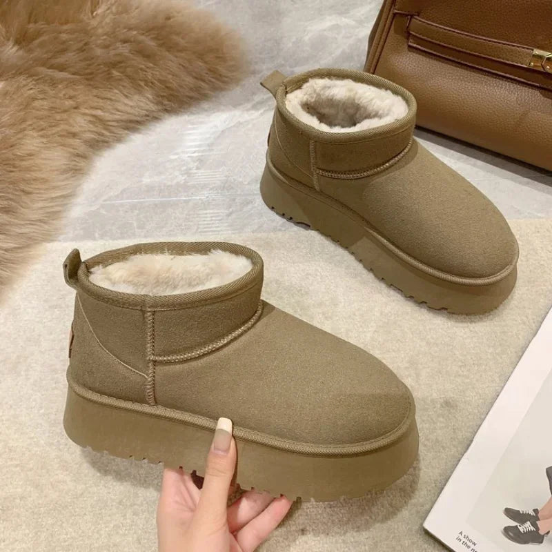 New Classic Thickened Fluff Women's Snow Boots