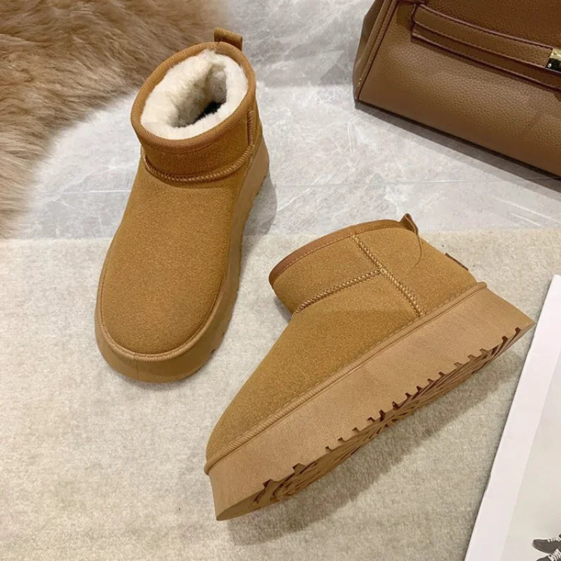 New Classic Thickened Fluff Women's Snow Boots