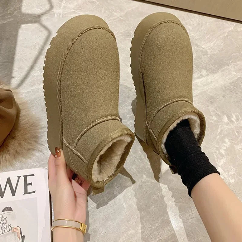 New Classic Thickened Fluff Women's Snow Boots