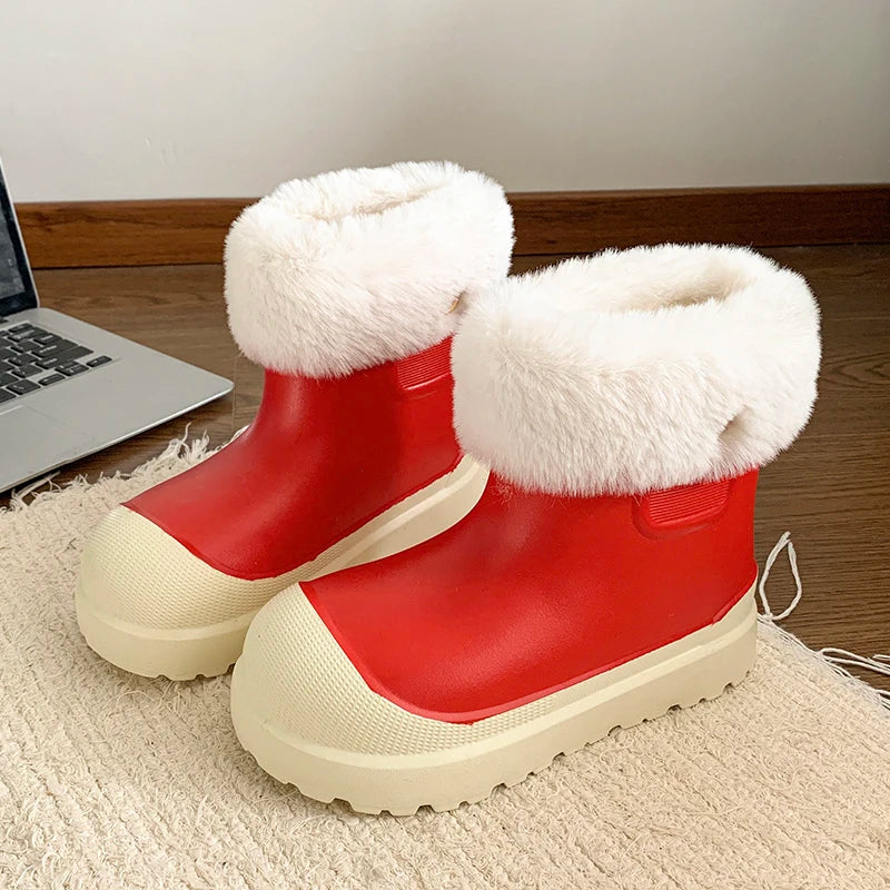 Short Tube Thick Sole Comfortable Non-slip Rubber Snow Boot