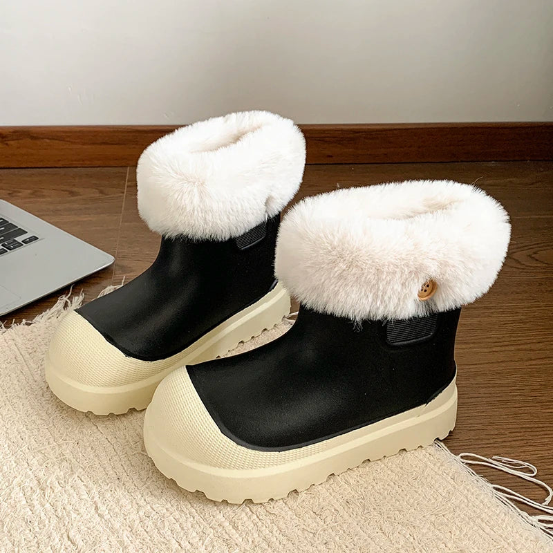 Short Tube Thick Sole Comfortable Non-slip Rubber Snow Boot
