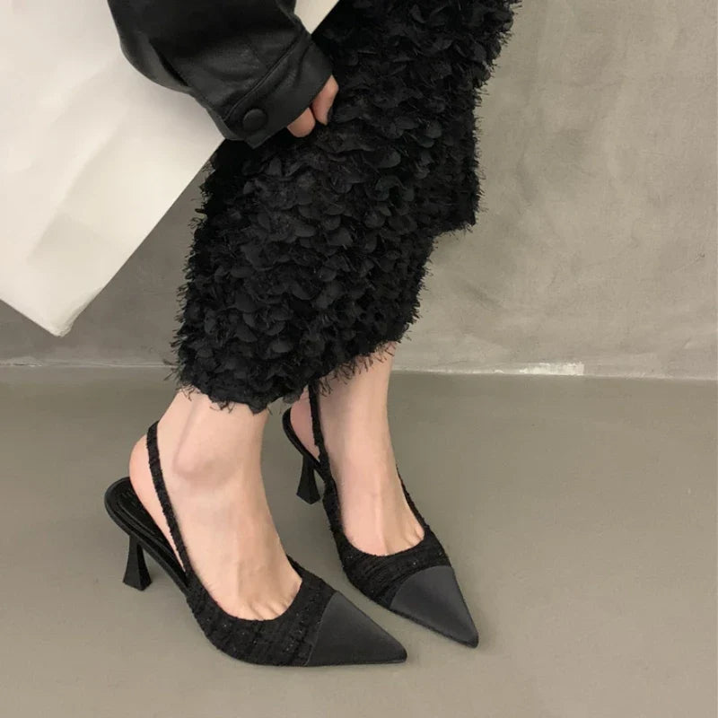 New Casual Pointed Solid Color Elegant Comfortable Stilettos Low Heel Pumps