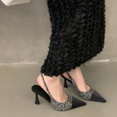 New Casual Pointed Solid Color Elegant Comfortable Stilettos Low Heel Pumps