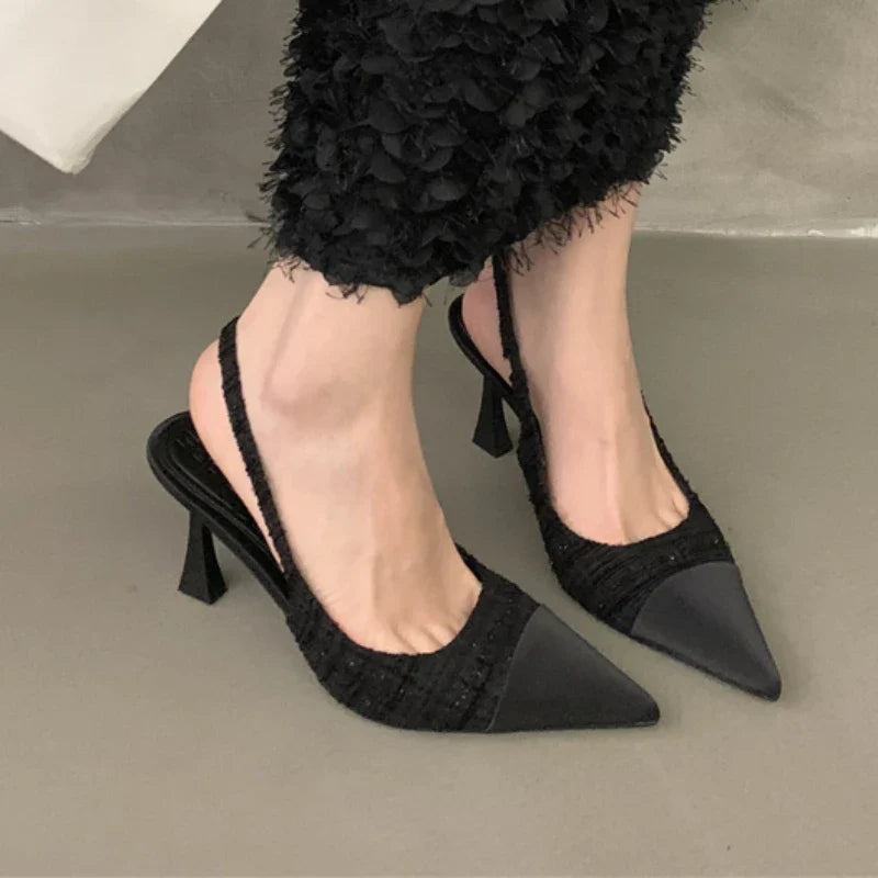 New Casual Pointed Solid Color Elegant Comfortable Stilettos Low Heel Pumps