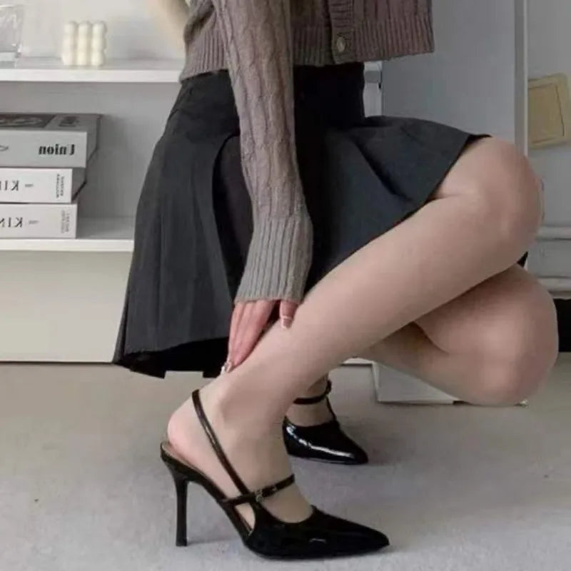 Thin Straps High Heels Buckle New High Heel