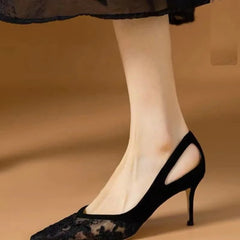 Closed Toe Green Thin Mid-heeled Comfortable Stylish New Low Heel Pumps
