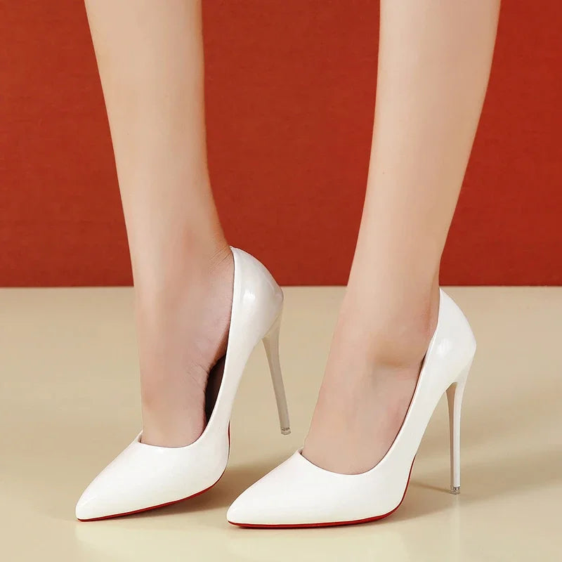 Solid Color Banquet Party Outdoor Casual Large Size High Heel High Heel
