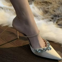 Pointed Slipper Elegant Simple Prom Party Shal Mouth Low Heel Pumps