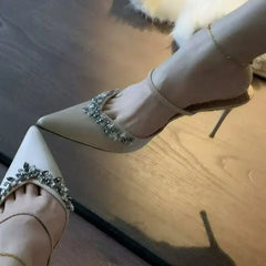 Pointed Slipper Elegant Simple Prom Party Shal Mouth Low Heel Pumps