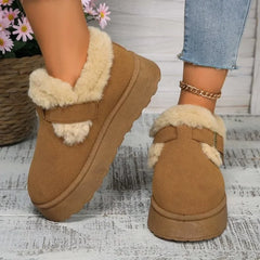 Plush Flat Stylish Cozy Non-Slip Round Toe Snow Boot