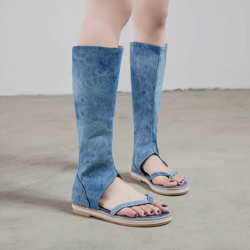 Olivia Denim Gladiator Sandals