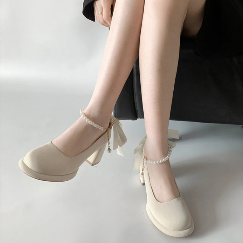 Olivia Ankle Strap Party Pumps