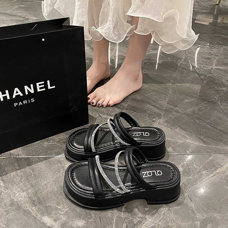 Santorini Platform Slippers
