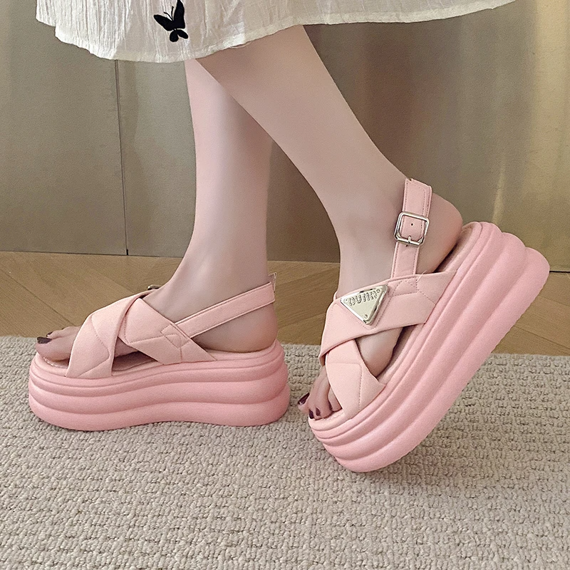 GleeGlide Platform Sandals
