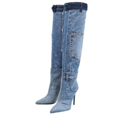 Luxe Denim High Heels