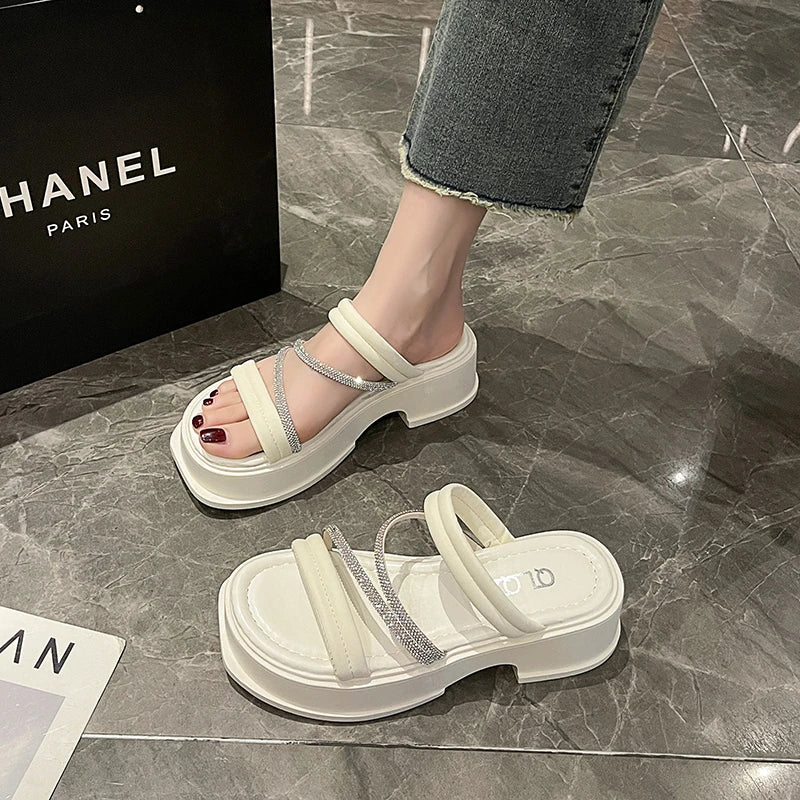 Santorini Platform Slippers