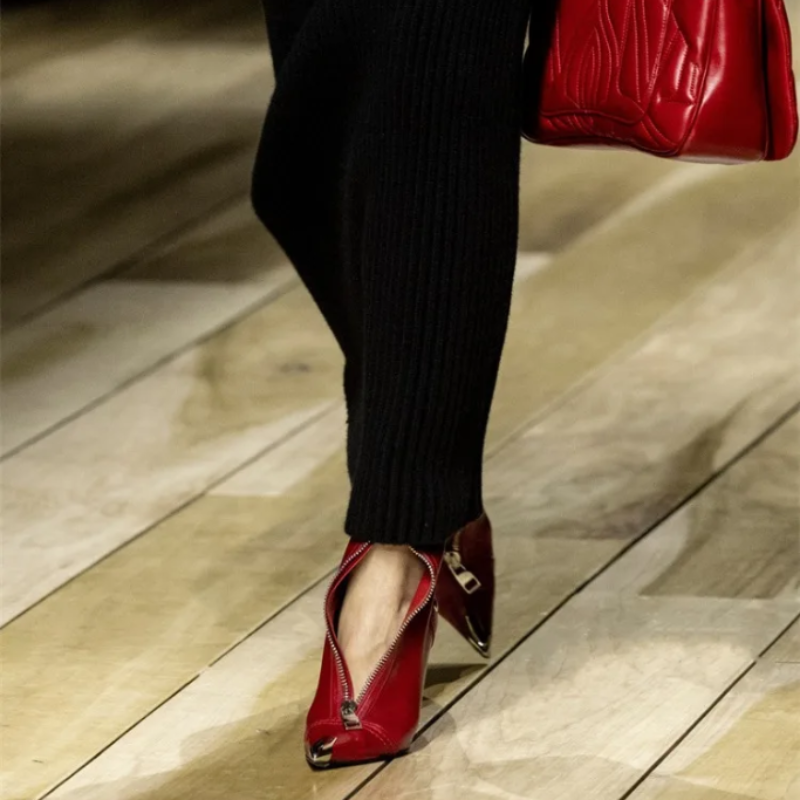 Manilla Zipper Heels