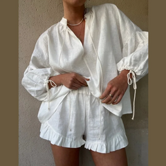 Crisscrossed Comfort Suit