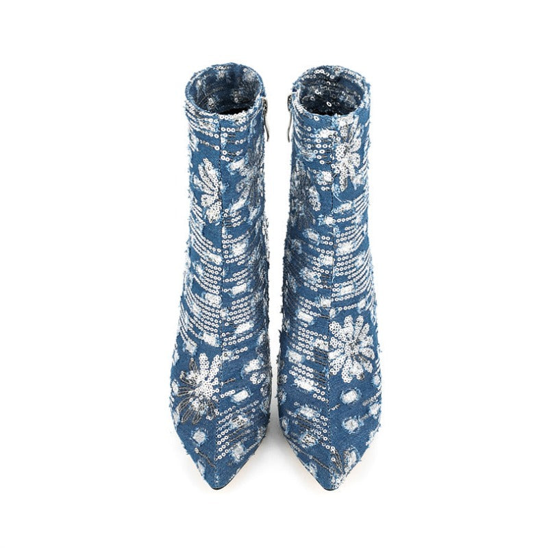 Luna Denim High Heels