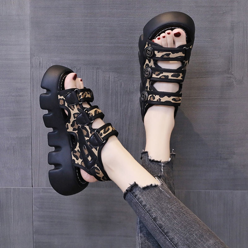 Cheetah Platform Sandals