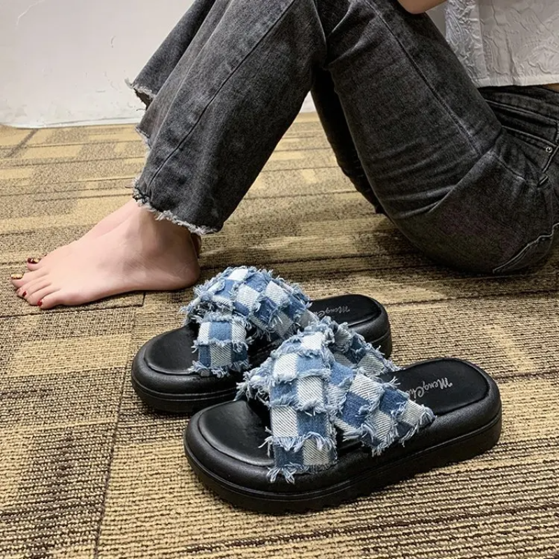 Sonya Denim Slippers