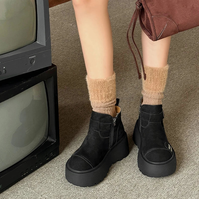 SkyLift Suede Ankle Boots