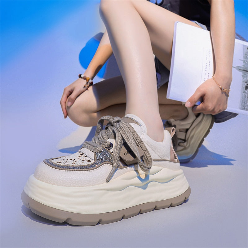 Serene Sovereigns Lace-Up Sandals