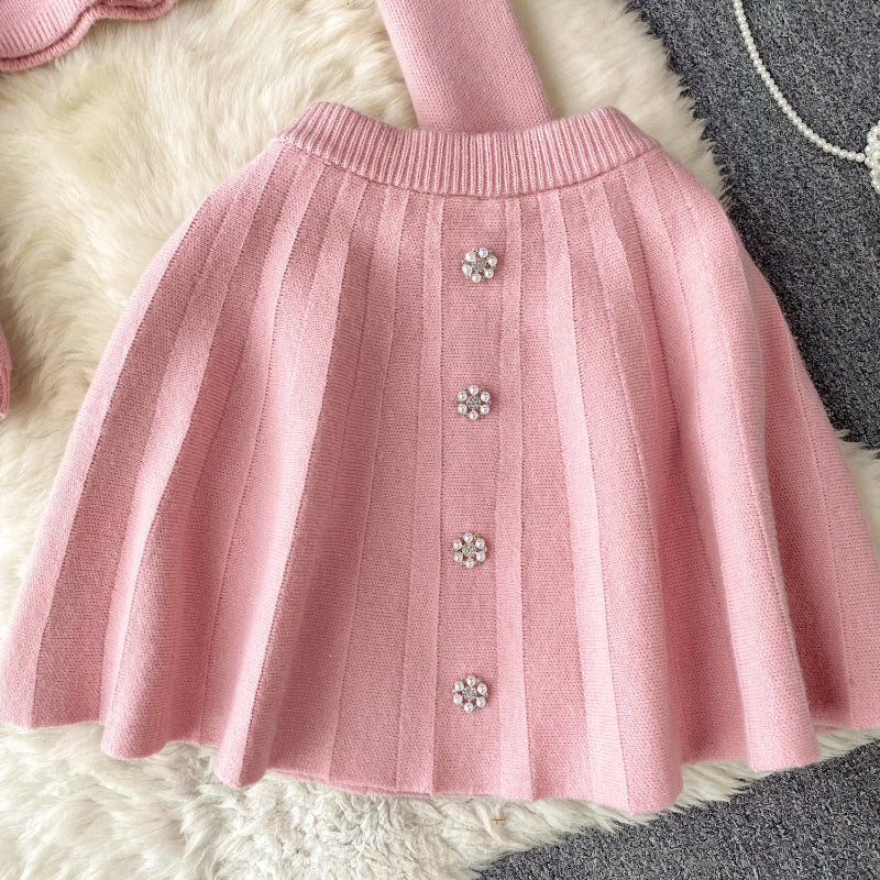 Ethereal Knit Skirt Set