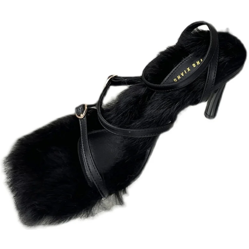 Mandy Fuzzy Sandals