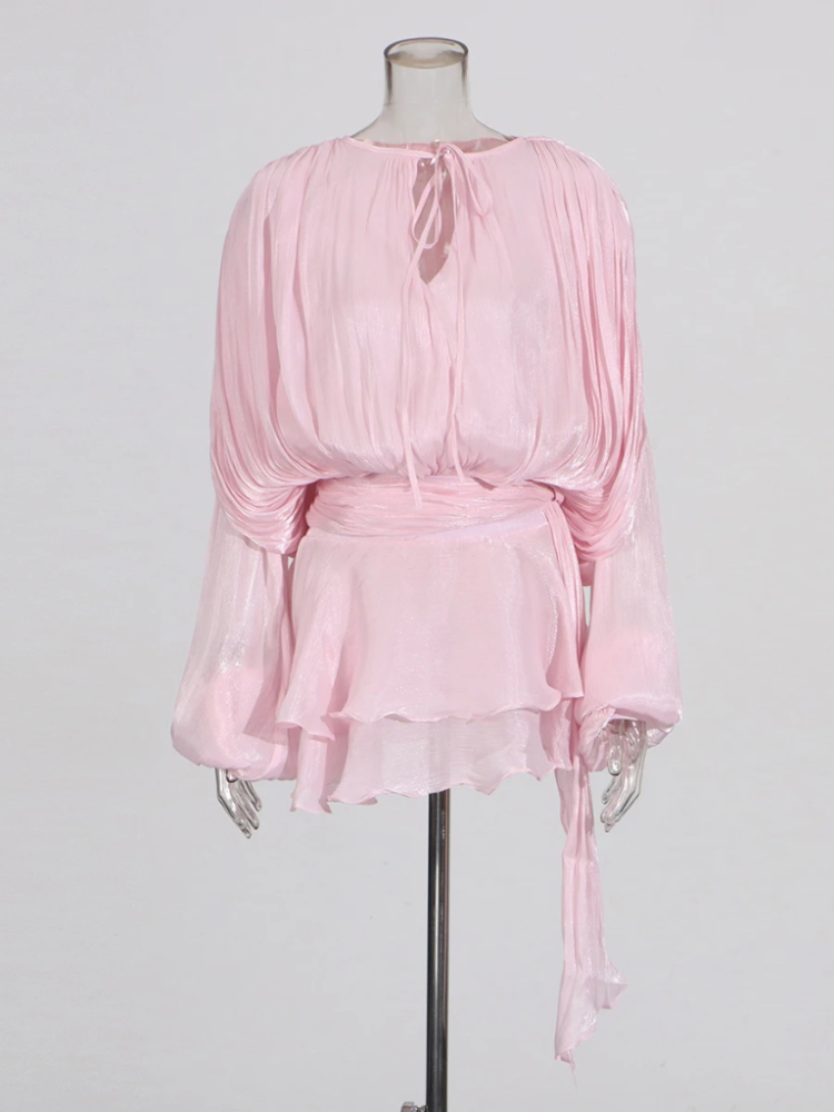 Dreamveil Pleated Wrap Top