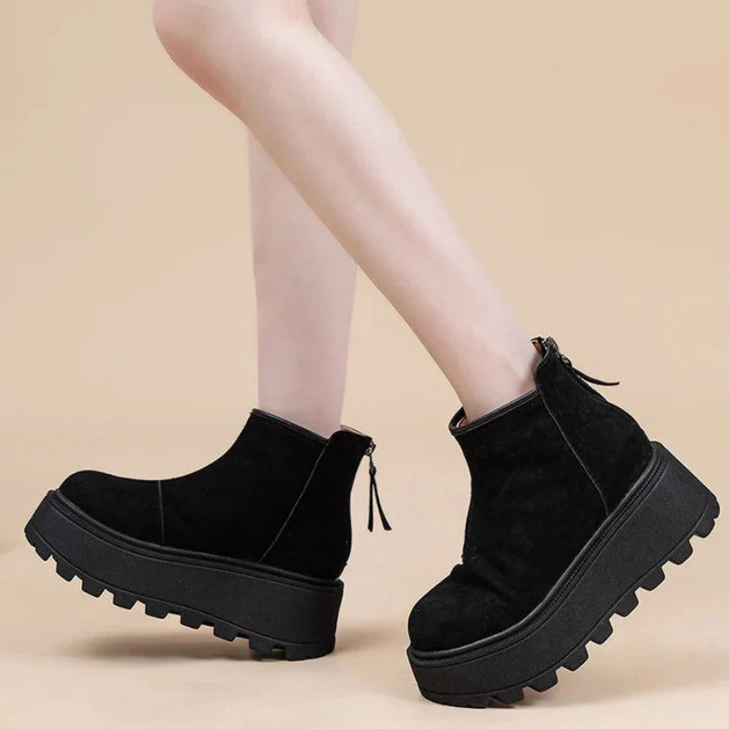 FrostStep Suede Ankle Boots