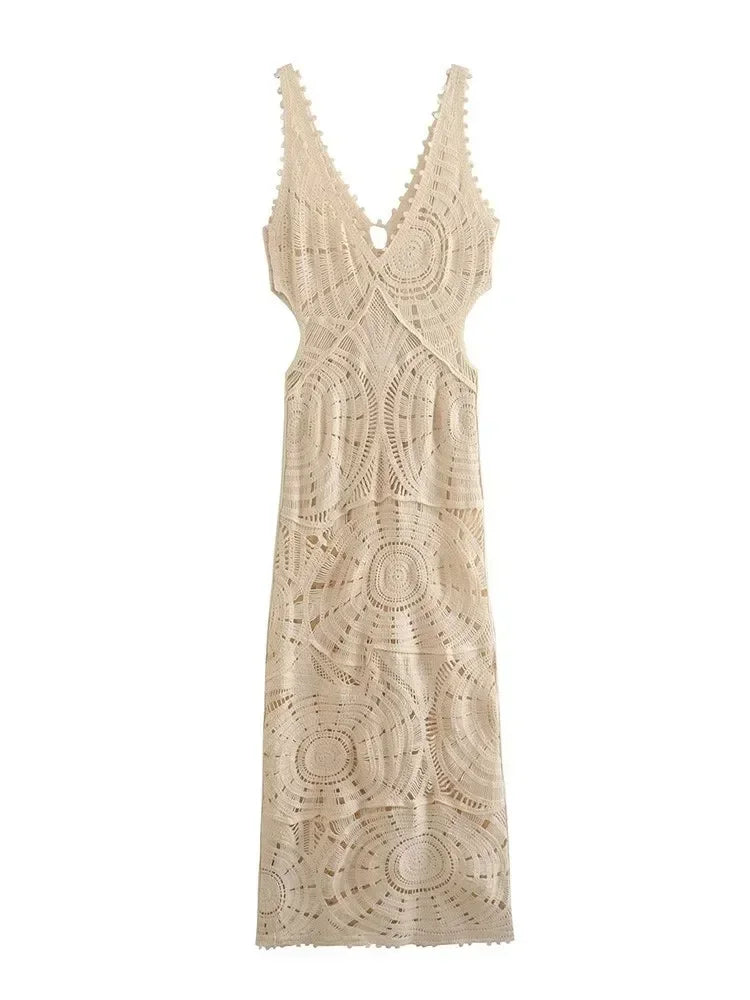 Crochet Lace Long Dress