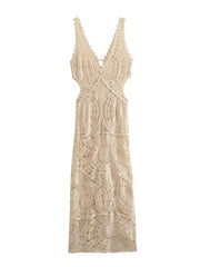 Crochet Lace Long Dress