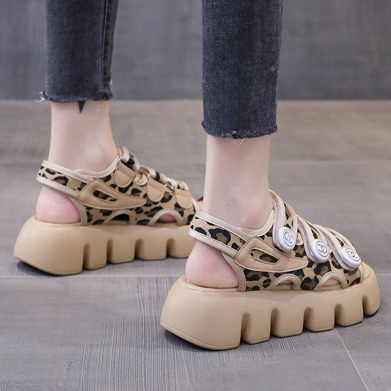 Cheetah Platform Sandals