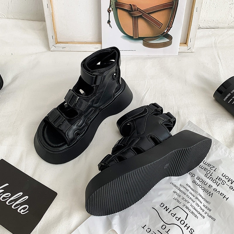 Sandy Buckle Platform Sandals