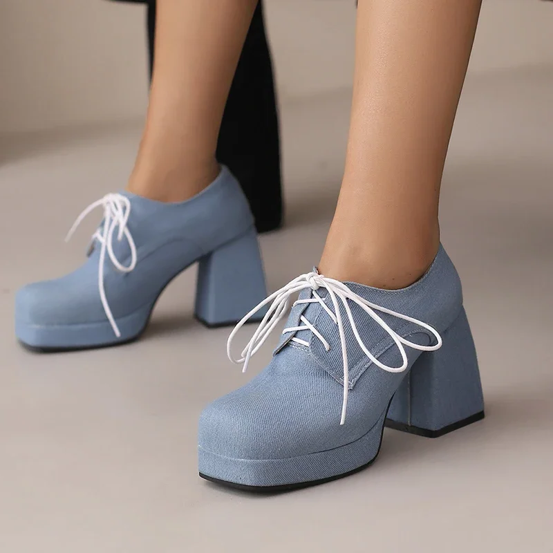 Simone Denim Heels
