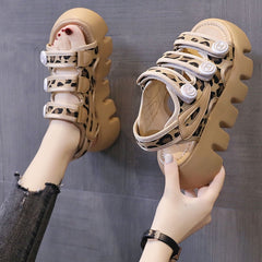Cheetah Platform Sandals