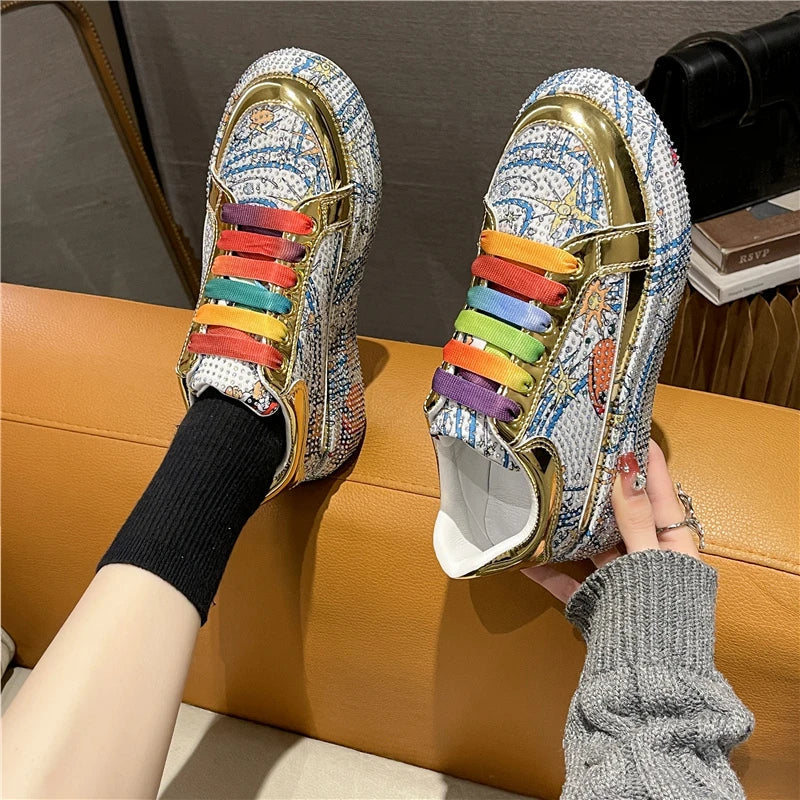 VividVibe Rhinestone Sandals