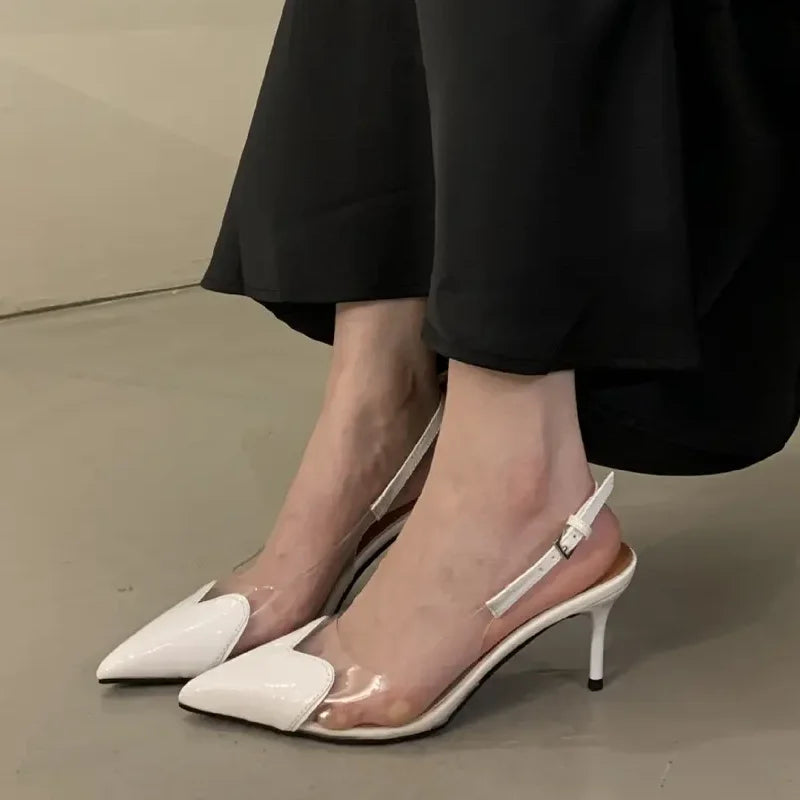 Amara Glow Pointed Glass Heels
