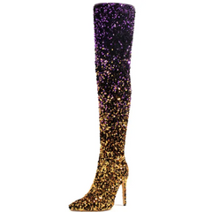 Celebrity Sexy Sequin High Boots