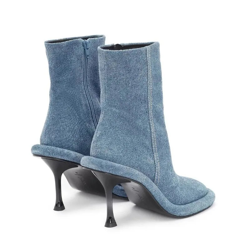 Skyline Blue High Heel Boots
