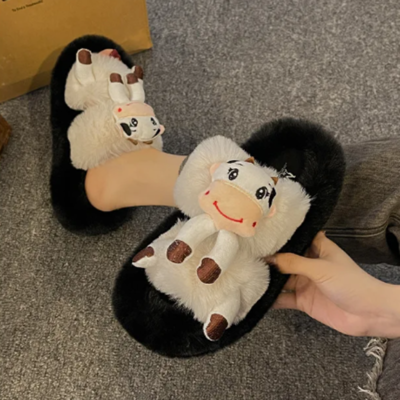 Funny Wild Plush Slippers