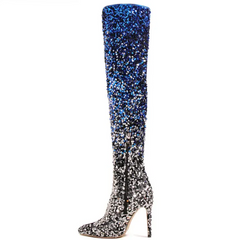 Celebrity Sexy Sequin High Boots