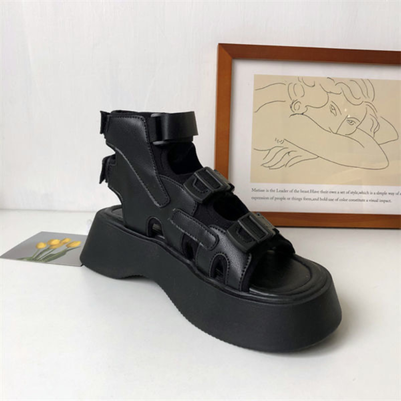 Sandy Buckle Platform Sandals