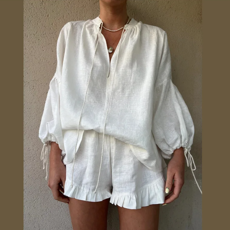 Crisscrossed Comfort Suit