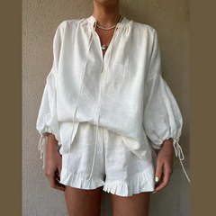 Crisscrossed Comfort Suit