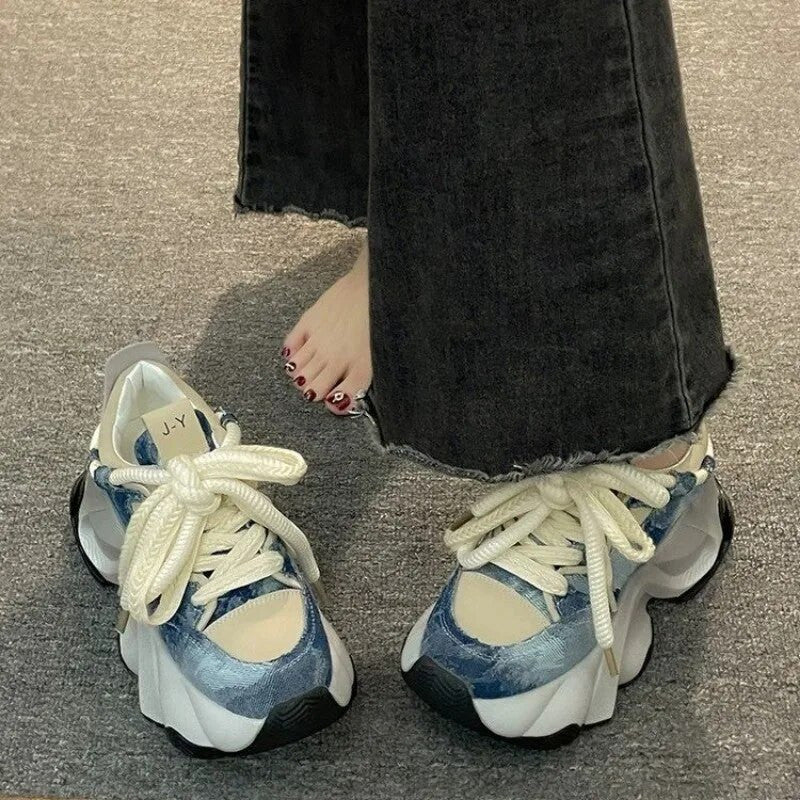 Invista Denim Chunky Sneakers