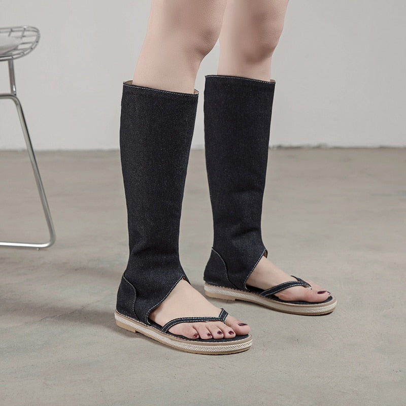 Olivia Denim Gladiator Sandals
