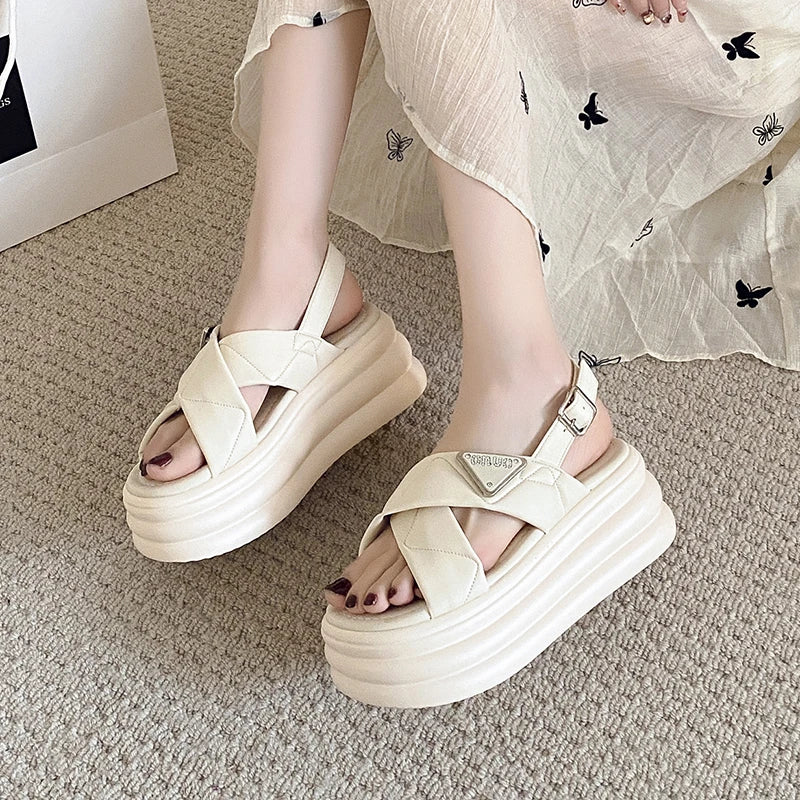 GleeGlide Platform Sandals