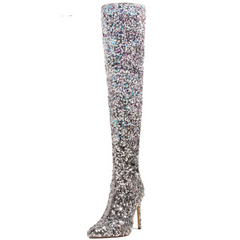 Celebrity Sexy Sequin High Boots